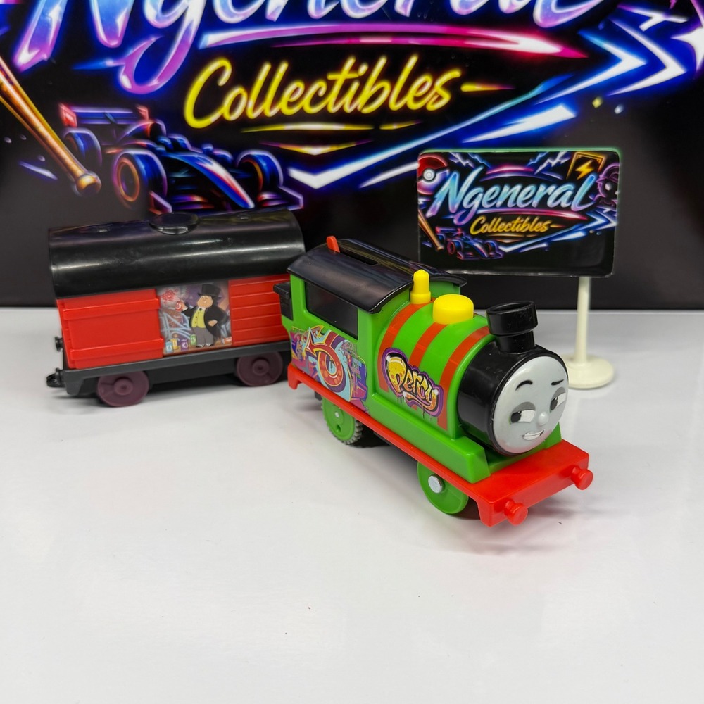 Thomas & Friends Motorized Percy Graffiti Train & Cargo Car Mattel HMC26